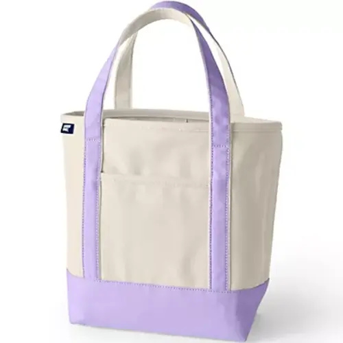 Medium 5 Pocket Open Top Canvas Tote Bag | Lands' End