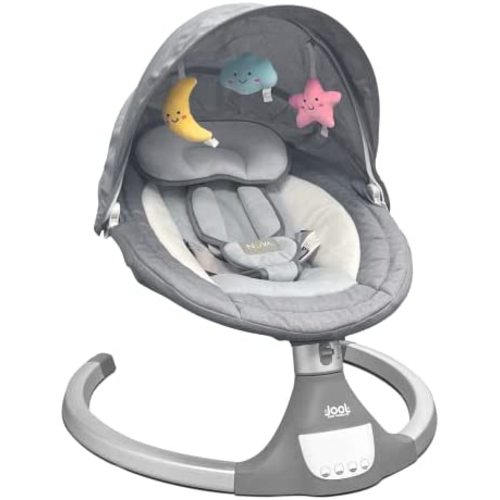 Nova Baby Swing for Infants - Motorized Portable Swing, Bluetooth Music Speaker with 10 Preset Lullabies, Remote Control, Gray - Jool Baby Products