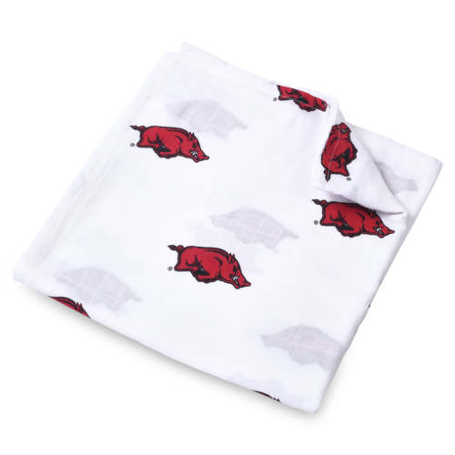 University of Arkansas Muslin Swaddle Blanket – Soft Breathable 47x47 – Three Little Anchors