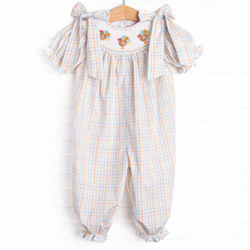 Pastel Pouts Smocked Romper, Orange – Stitchy Fish
