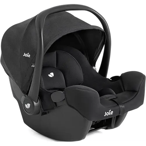 Joie Rue Lightweight Infant Car Seat & Anti-Rebound Base –Side-Impact Protection, 5-Point Harness, and UPF 50+ Canopy for Newborns and Infants (Shale Dark)