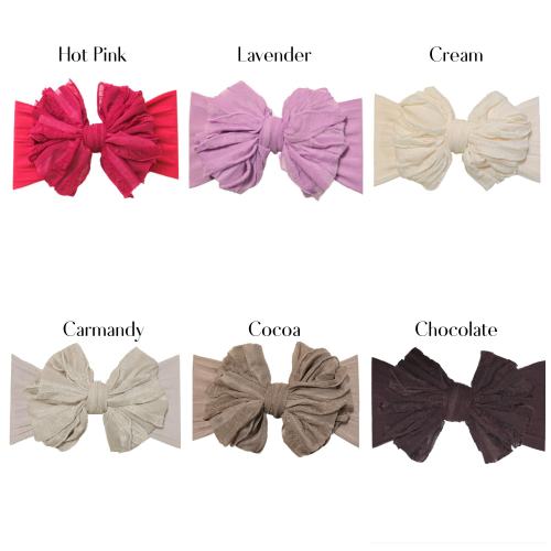 Big Ruffle Bow Nylon Headband, Baby Girl Headbands, Baby Hair Bows, Toddler Headband, Pink Newborn Headbands, Baby Girl Headwraps, Baby Gift
