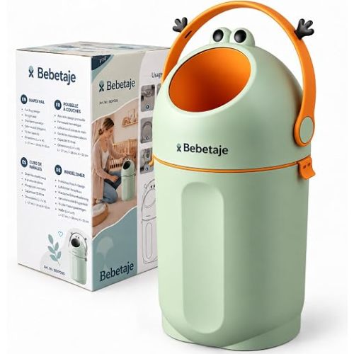 Bebetaje Diaper Pail & Diaper Trash Can with Odor Control, Green