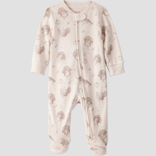 Little Planet By Carter's Organic Baby Thanksgiving Turkey Sleep N' Play - White