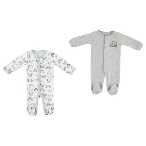 Baby Gear Gender Neutral Baby Clothes Footed Pajama Set for Sleep and Play 2 Pack Rainbows Size Unisex Rainbow6-9M