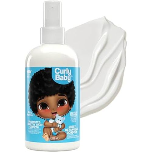 Curly Detangling Condish - Gentle Spray Conditioner for Babies & Kids, Detangles, Moisturizes, Conditions Curly, Kinky & Coily Hair - Hypoallergenic, Cruelty-Free, Dermatologist Tested, 8 oz
