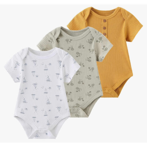 Baby Bodysuit Boy Girl Clothes Soft Newborn Infant Outfit Short Sleeve Romper