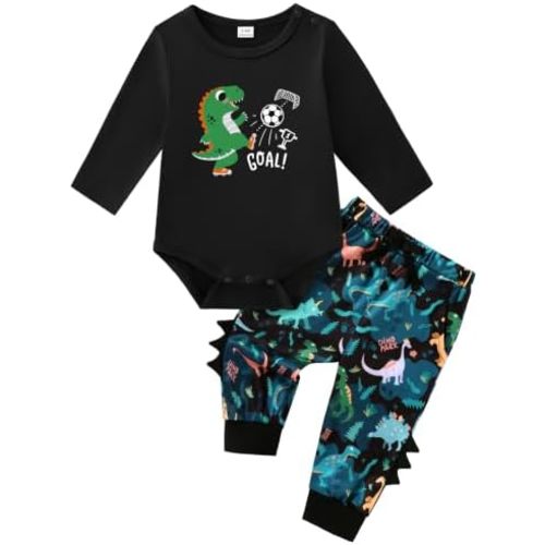 ZOEREA Newborn Baby Boy Clothes Dinosaur Outfit Infant Clothing 0-24 Months