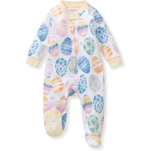 Burt's Bees Baby Girls' Organic Cotton, Sleep and Play Footed Pajamas