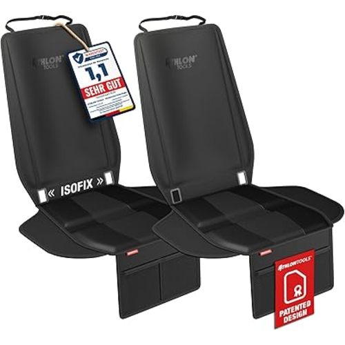 ATHLON TOOLS Child seat pad with Side Protection - Optimal fit - Isofix Compatible - Thickly Padded - for Child Seats, Infant Carriers and Booster Seats - Designed in Germany