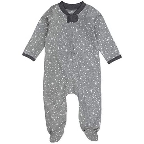 HonestBaby Sleep & Play Footed One-Piece Pajama Sleeper 100% Organic Cotton, Baby Boys