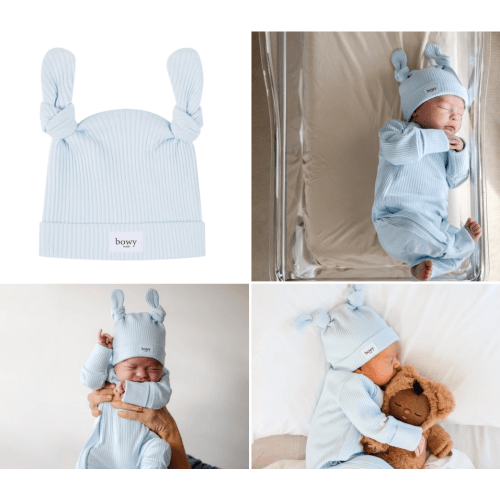 Double Knot Beanie - Powder Blue