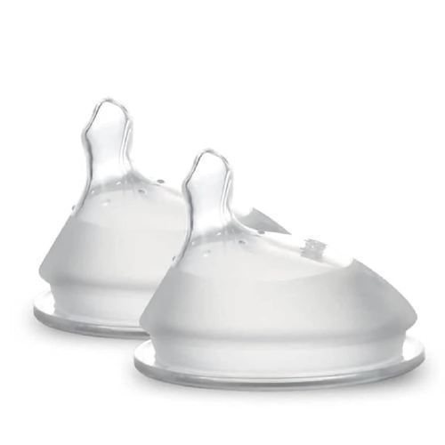 Haakaa Generación 3. Tetinas de silicona para biberón, ortodoncia, anticólicos, cuello ancho, 100% silicona de grado médico, se adapta a todos los biberones haakaa (paquete de 2 (talla M)