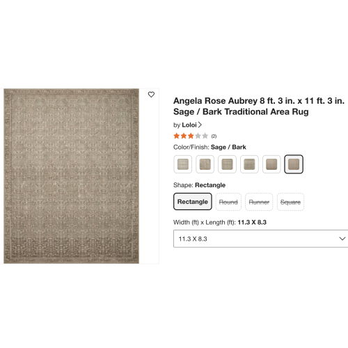 Angela Rose Aubrey 8 ft. 3 in. x 11 ft. 3 in. Sage / Bark Traditional Area Rug