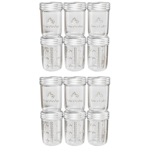 6oz Glass Breast Milk Storage Containers