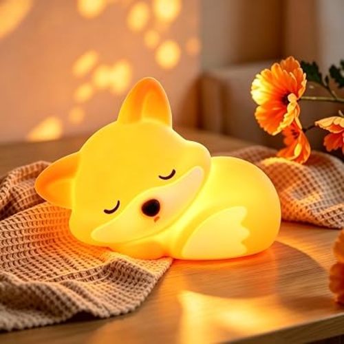 YR YRHH-PET Cute Fox Lamp, Squishy Animal Night Light, Kids Baby Fox Gifts