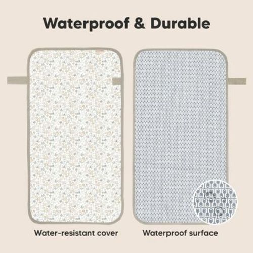 KeaBabies Swift Portable Diaper Changing Pad, Portable Waterproof Diaper Changing Pad for Baby, Travel Changing Pad for Diaper Bag (Prairie)