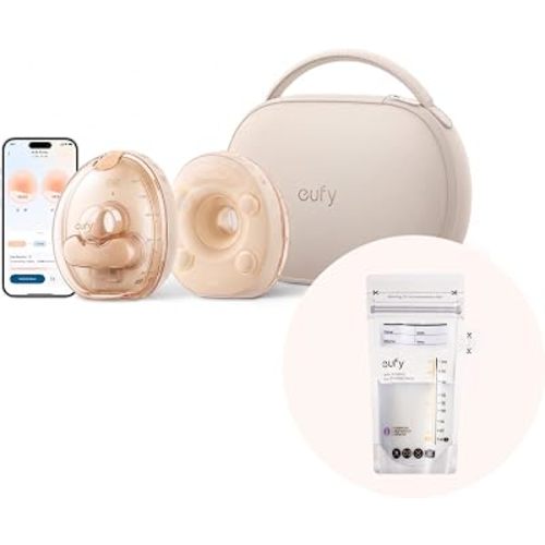 eufy Heated Massage Wearable Breast Pump S2 Pro & Breast Milk Storage Bags (Bundle)