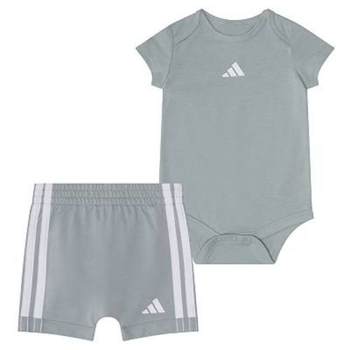 Baby Boy adidas 2-Piece Short Sleeve Bodysuit & French Terry Short Set