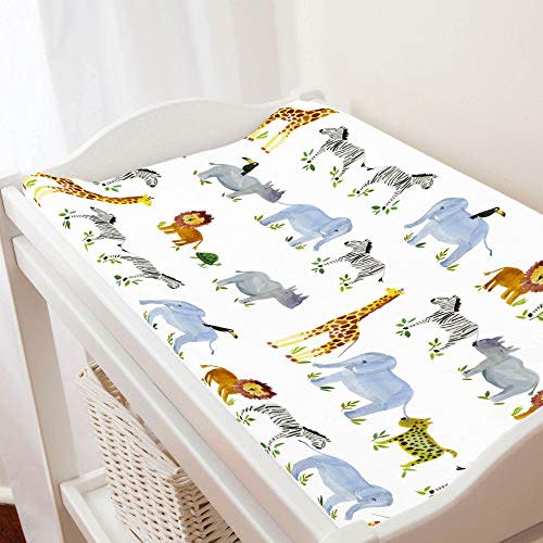 Painted Zoo Changing Pad Cover - Organic 100% Cotton Change Pad Cover - Made in The USA