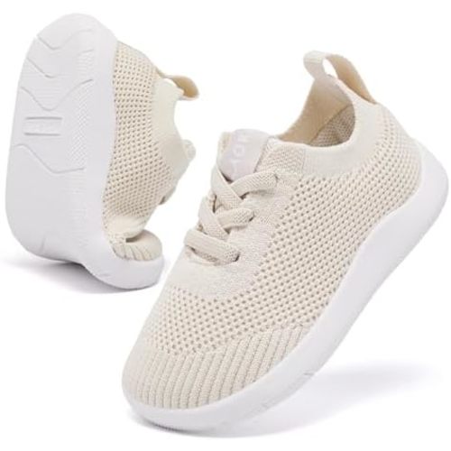 MORENDL Toddler Wide Toe Box Barefoot Shoes Baby First Walking Shoes Boys Girls Non-Slip Zero Drop Minimalist Sneakers