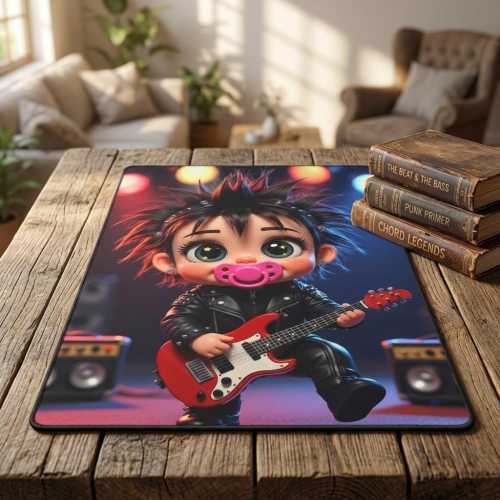Punk Baby Guitar Swaddle Blanket | Rocker Infant Jersey Polyester Swaddle