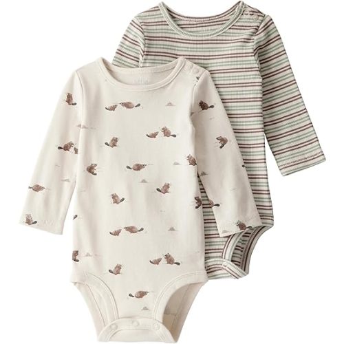 little planet by carter's Baby 2-Pack Organic Cotton Long-Sleeve Bodysuits
