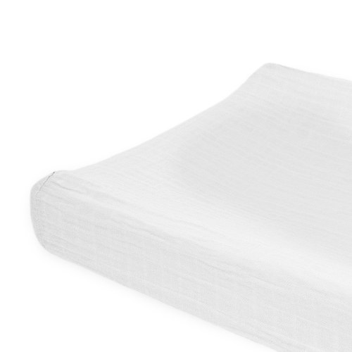 Organic Cotton Muslin Changing Pad Cover - White
