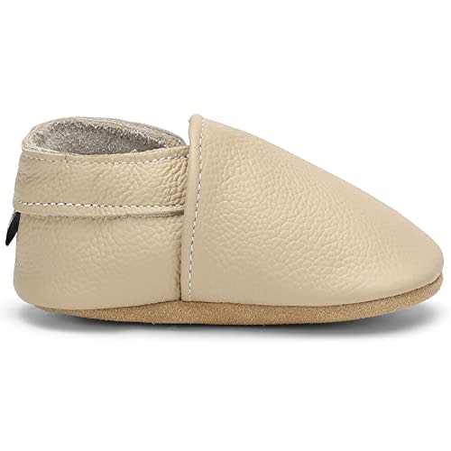OWLOWLA Soft Sole Baby Shoes Leather Baby First Walking Crib Shoes Slip-on Baby Moccasins Infant Toddler Pre-Walker Shoes for Boy Girl
