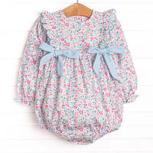 Sweet and Scalloped Side Tie Bubble, Blue – Stitchy Fish