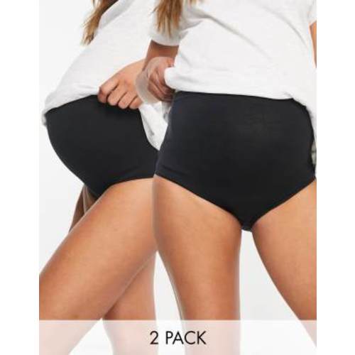 Mamalicious maternity 2 pack high waist control briefs