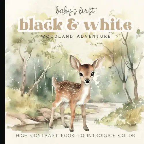 Baby's First Woodland Animals Picture Book: Black and White Watercolor High-Contrast Book for Newborns - 12 Month Old to Introduce Color | Images for ... 6 x 6 inches (Baby's First Nursery Books Set)