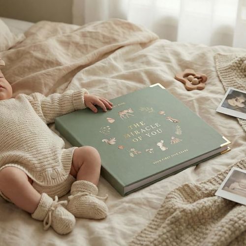 Keepsake Baby Memory Book for Boys and Girls - Timeless First 5 Year Book