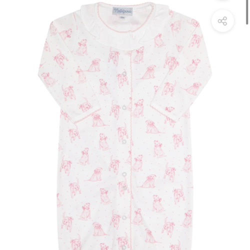 Pink Puppy Love Print Converter Gown