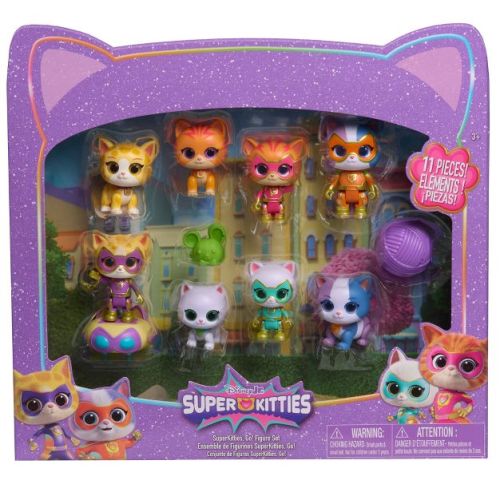 Disney Jr. SuperKitties Go! Figure Set, 11 Pieces, Articulated Figures, Ages 3
