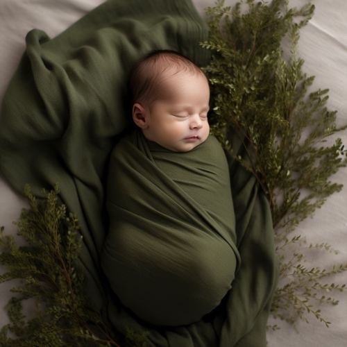 Baby Boy Solid Olive Green Swaddle Blanket Set, Plain Moss Color Beanie, Girl Headband / Bow Hat, Newborn Outfit, Gender Neutral Shower Gift