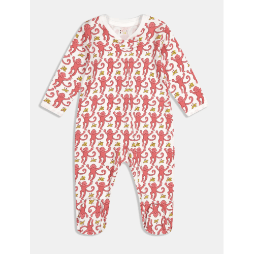 Infant Monkey Zipper Footie