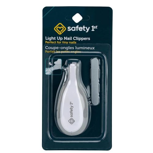 Safety 1st Light Up Baby Nail Clippers with Emery Board – LED Light, Soft-Grip Handle, Safe for Newborns & Toddlers, Compact & Travel-Friendly