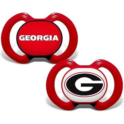 Baby Fanatic Baby Pacifier 2-Pack - NCAA Georgia Bulldogs, Officially Licensed, Orthodontic Silicone