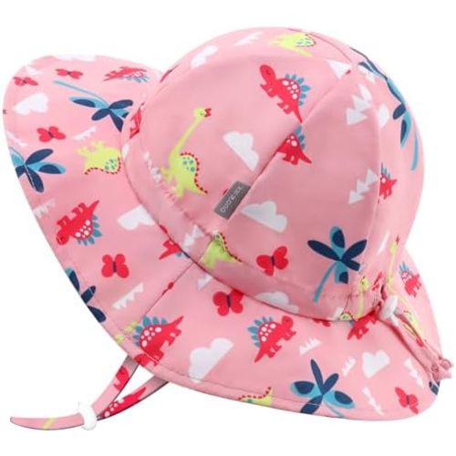 Baby Bucket hat UPF 50+ Wide Brim Toddler Sun hat Beach for Girls