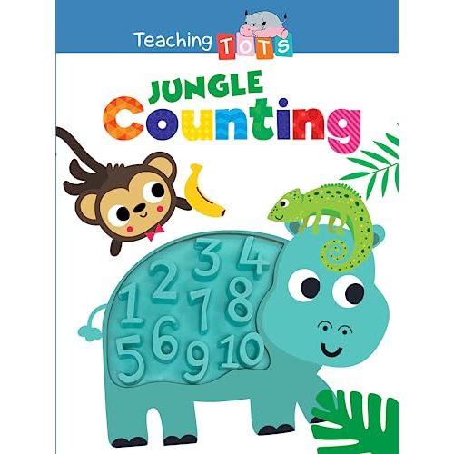 Jungle Counting - Silicone Touch and Feel Board Book - Sensory Board Book (Touch & Feel Sensory Board Books for Baby & Toddler Time)