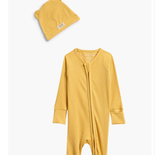 Rib One-Piece & Hat Set