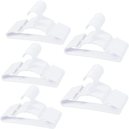 100 Pack White Baby Nursery Closet Hangers,Kids Plastic Hangers,Non-Slip Laundry Infant Pant & Coat Hangers for Newborn Clothes,Ultra-Thin Child Clothes Hangers for Girls Boys Toddler Kids