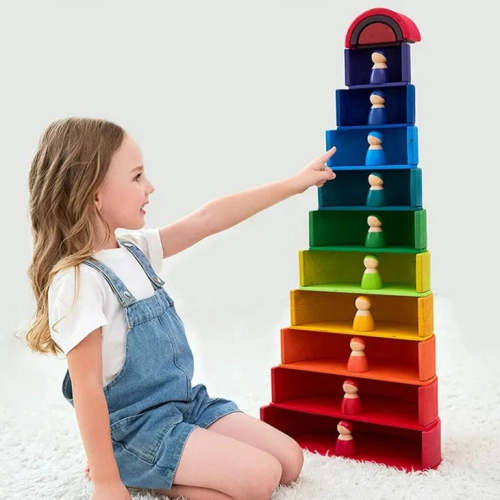 Wooden Rainbow Wonder Blocks