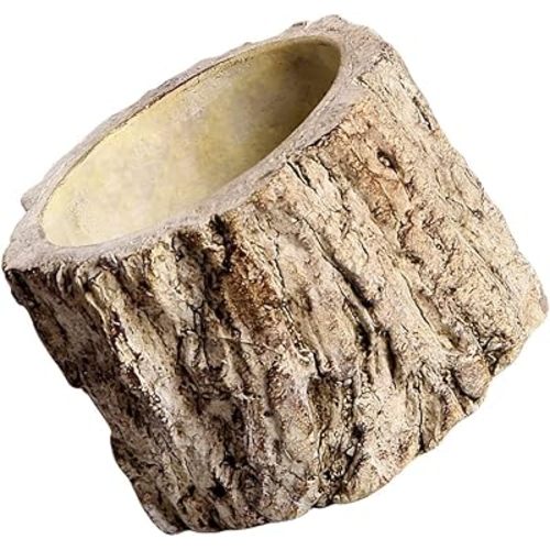 Mikikit 1pc Decorative Plant Pot Imitated Tree Flowerpot Outdoor Tree Decor Cement Succulent Pot