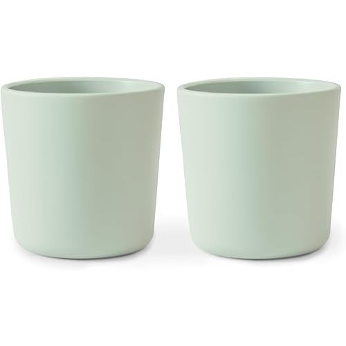mushie Dinnerware Cups For Kids | Made in Denmark, Set of 2 (Sage)