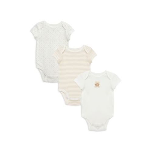 Unisex Gentle Bear Bodysuit, Pack of 3 - Baby