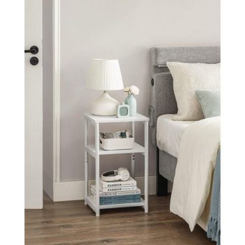 Side Table, Small End Table, Tall Nightstand for Living Room, Bedroom, Office, Bathroom