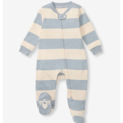 Burt's Bees Baby Boys Sleep and Play PJs, 100% Organic Cotton One-Piece Zip Front Romper Jumpsuit Pajamas