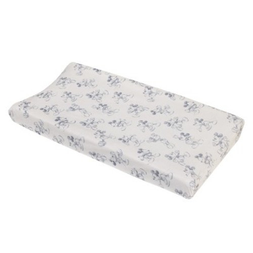 NoJo Disney Mickey Mouse - Call Me Mickey White and Blue Super Soft Changing Pad Cover